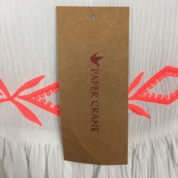 PAPER Crane Embroidered Boho Peplum Tank Top - Picture 4 of 16